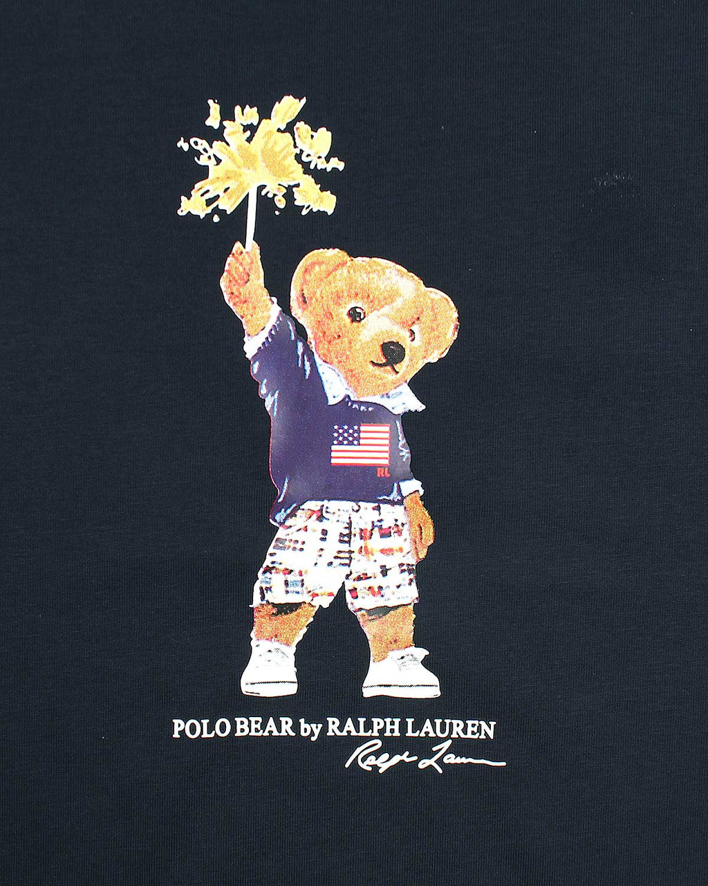 Exclusive Kids Flowes Bear Tee - Navy Blue