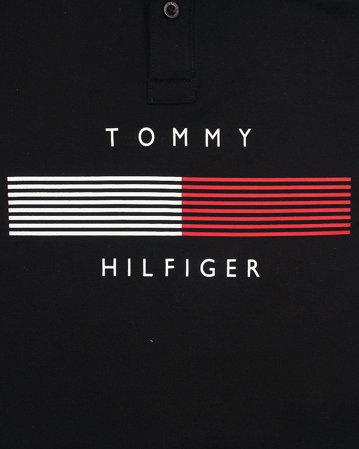 Kids Tommy Lined Polo - Black