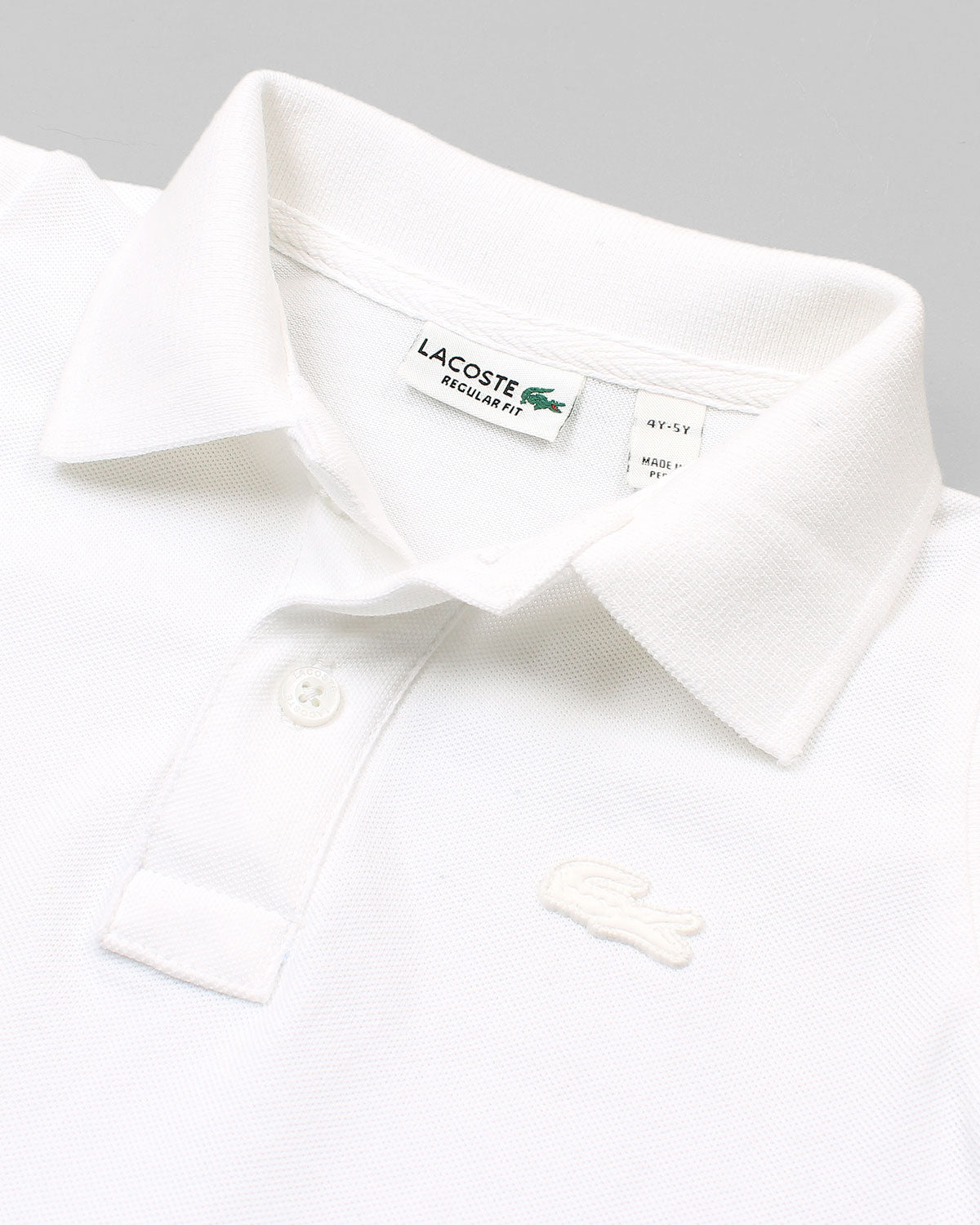 Premium Baby Girl Lac. Polo Shirt - White