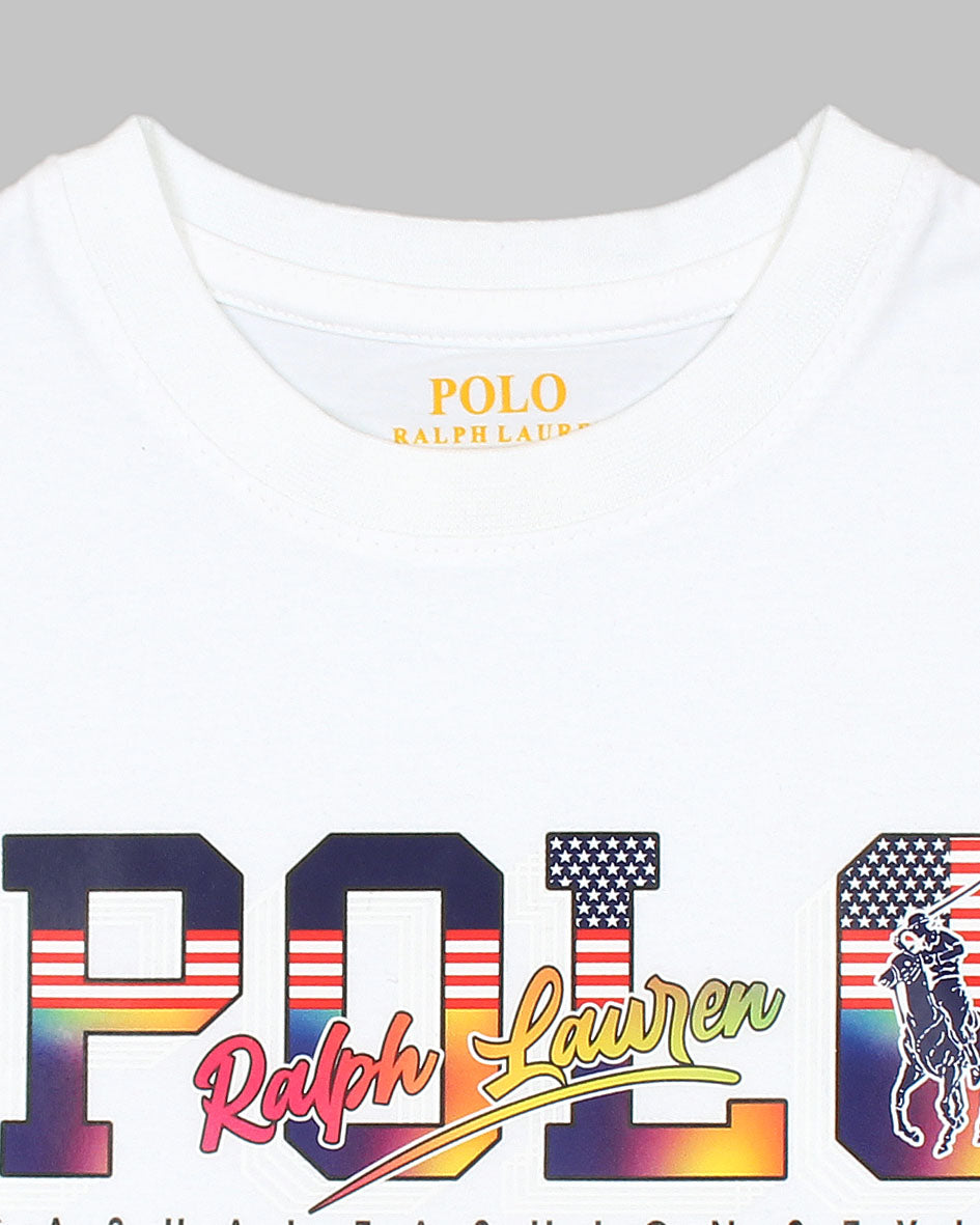 Premium Polo Boys Tee - White
