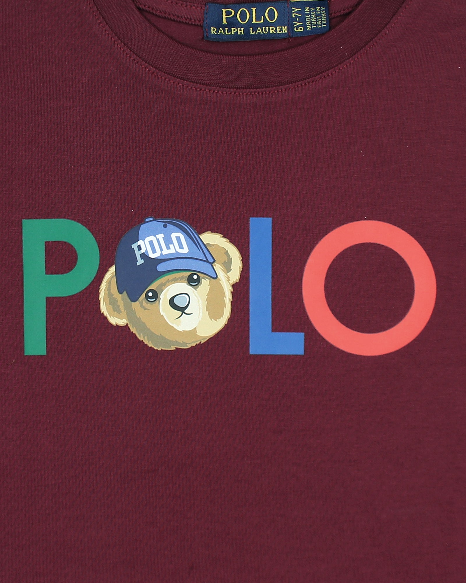 Exclusive Kids Polo Bear Tee - Maroon