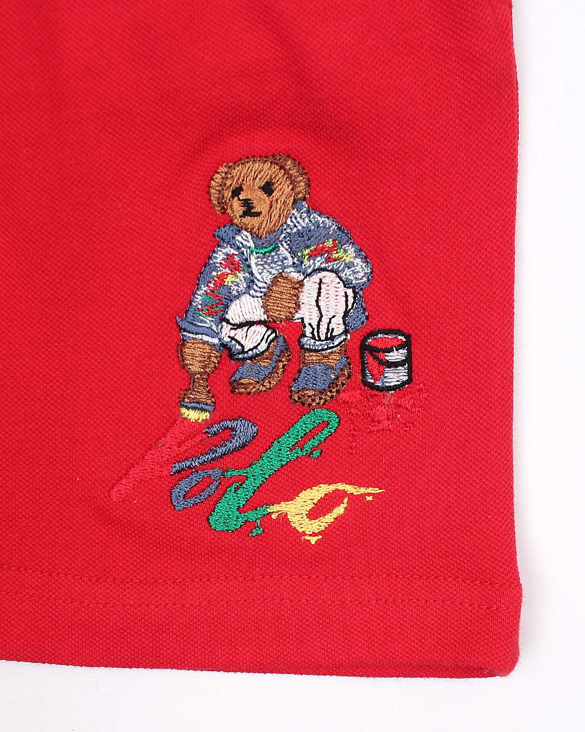 Premium Kids Bear Color Shorts - Red