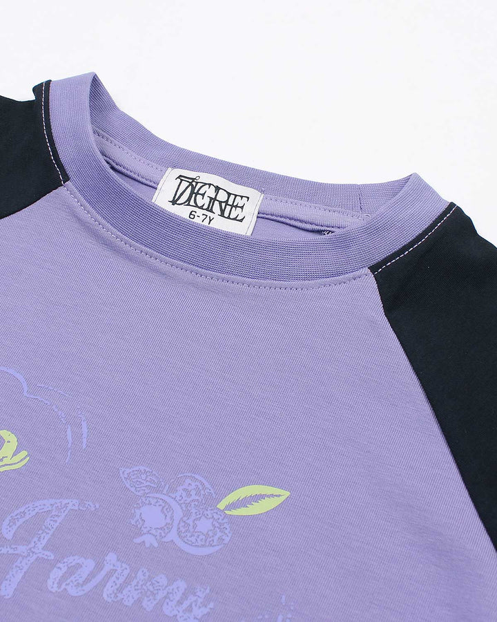 Kids Blueberries Tracksuit Set - Lavender