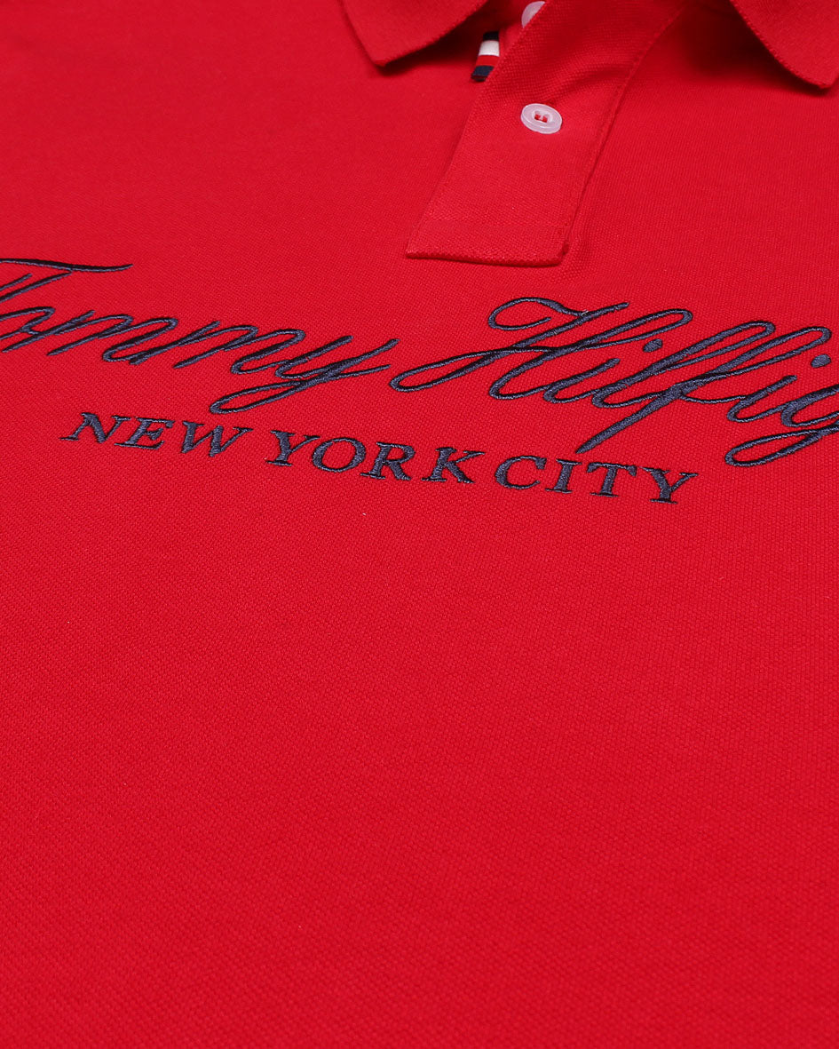Premium Emb Tommy Polo - Red