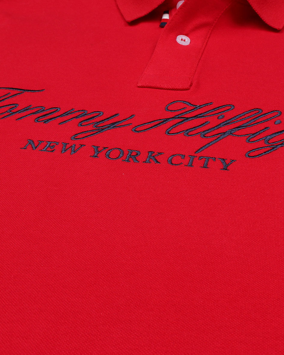 Premium Emb Tommy Polo - Red
