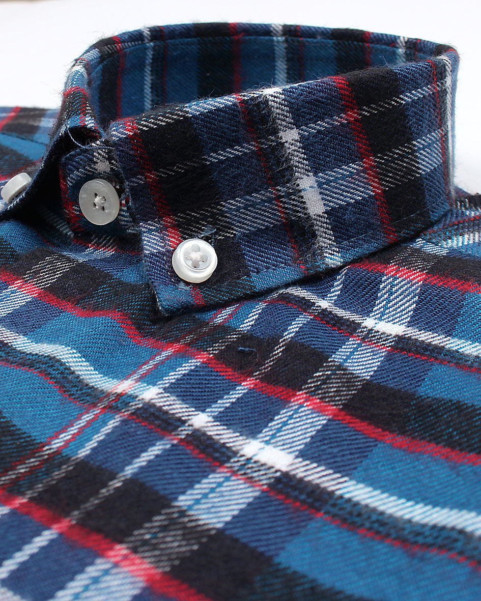 Kids Woven Checkered Shirt - Blue