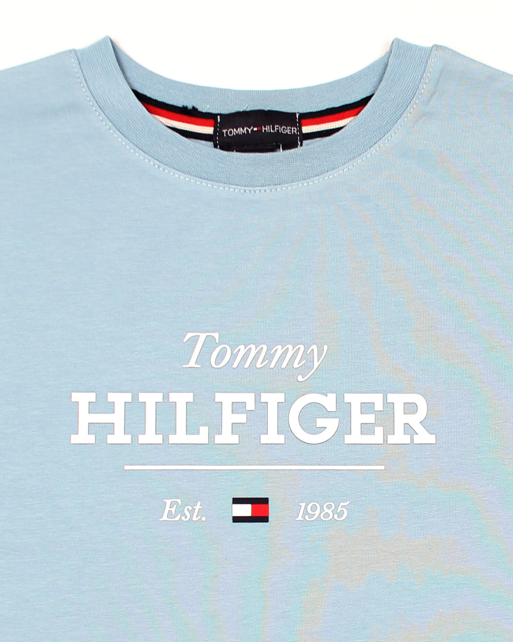 Exclusive Hilfiger Girls Crop Top Tee - Sky Blue