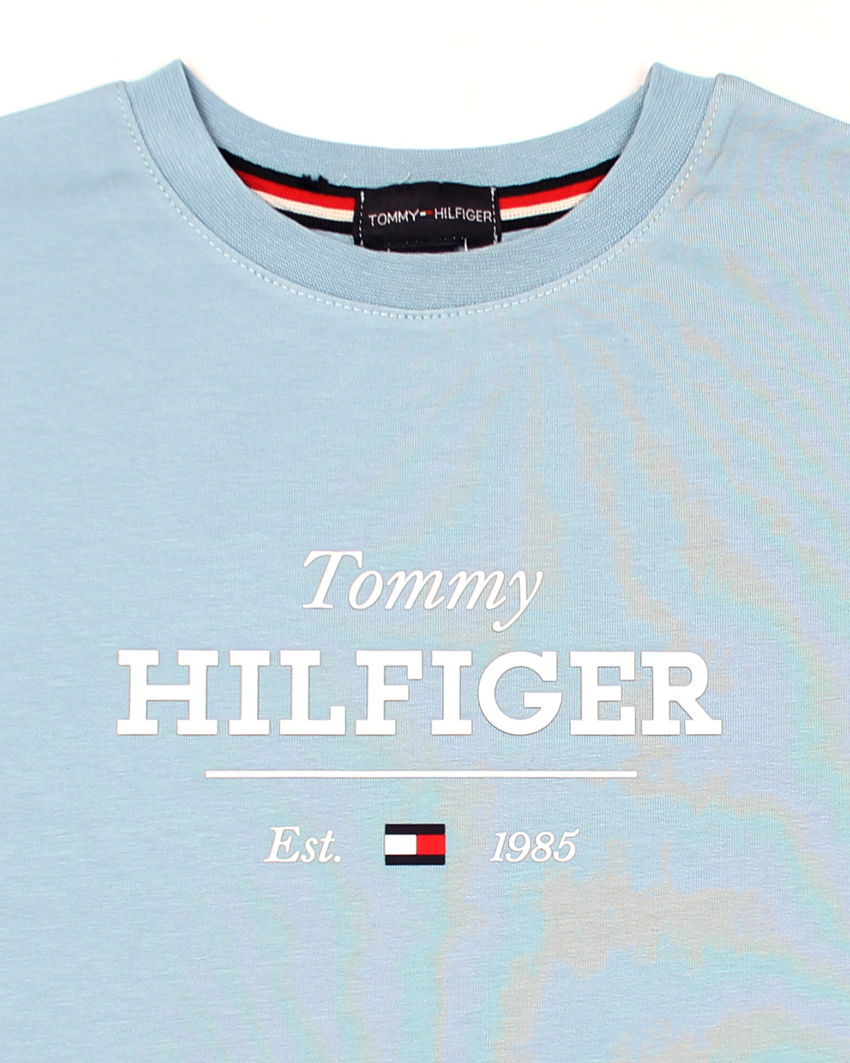Exclusive Hilfiger Girls Crop Top Tee - Sky Blue