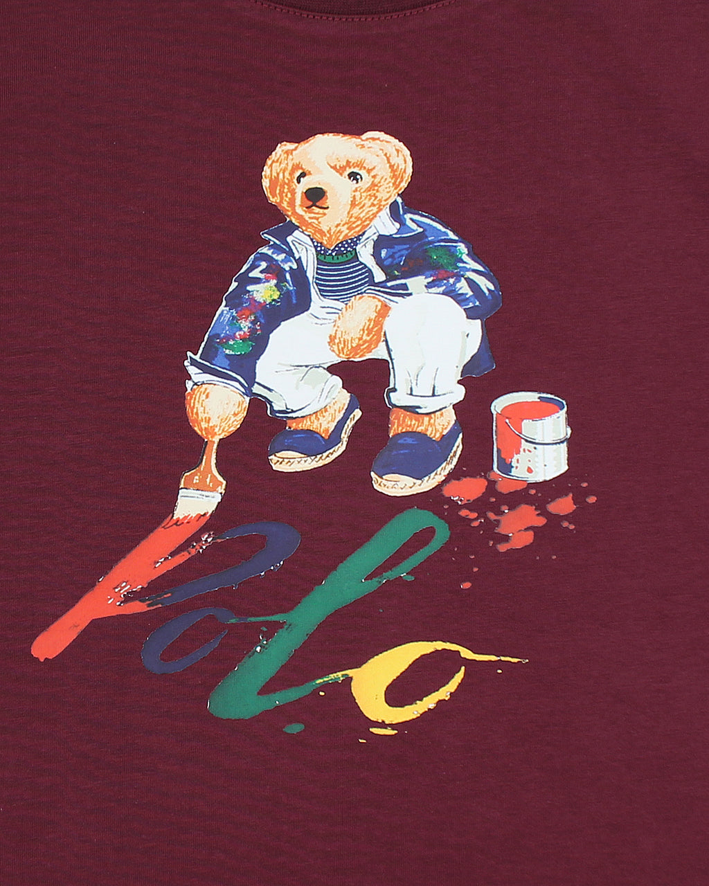Exclusive Bear Polo Kids Tee - Maroon