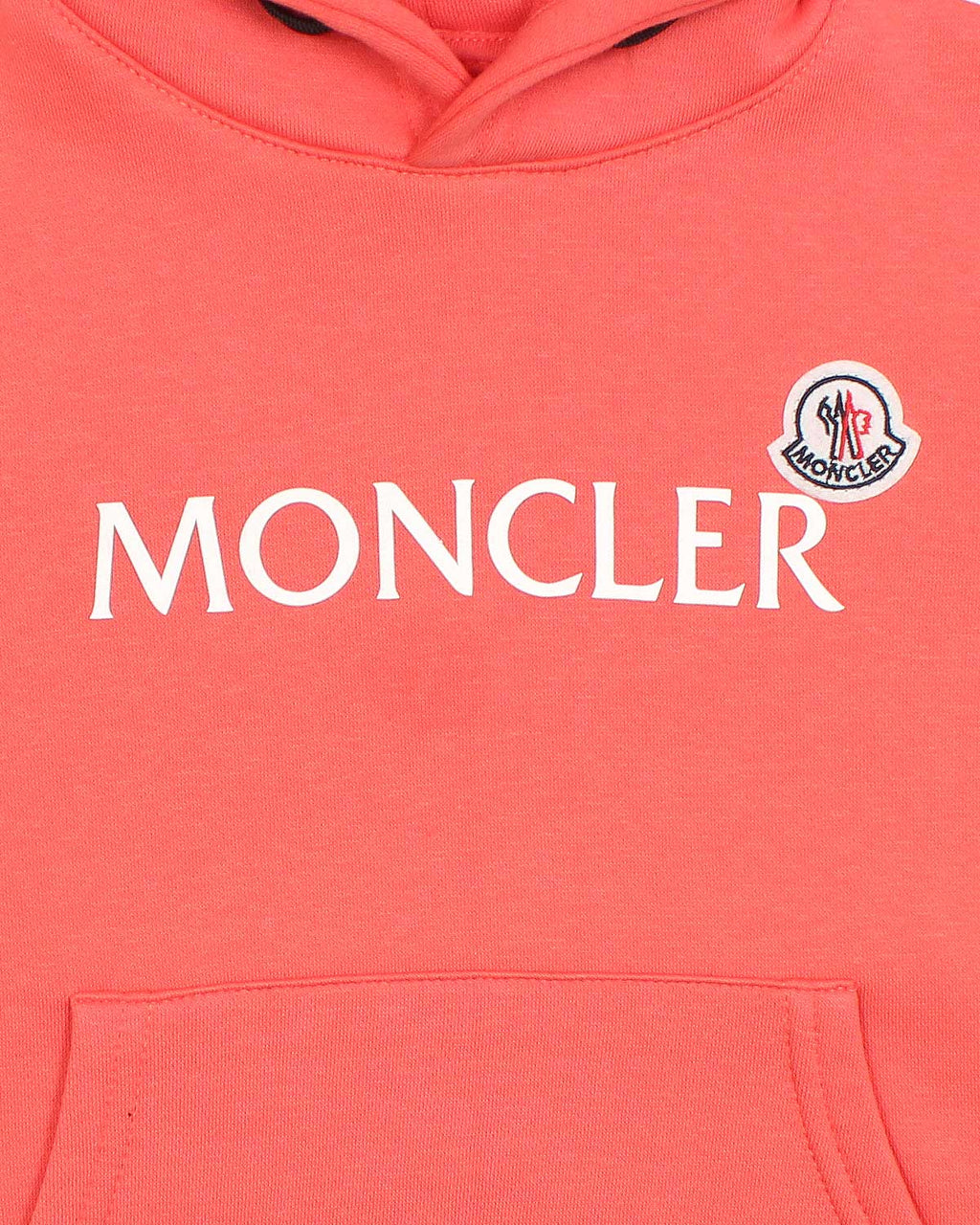 Mon. Kids Logo Hoddie - Coral Pink