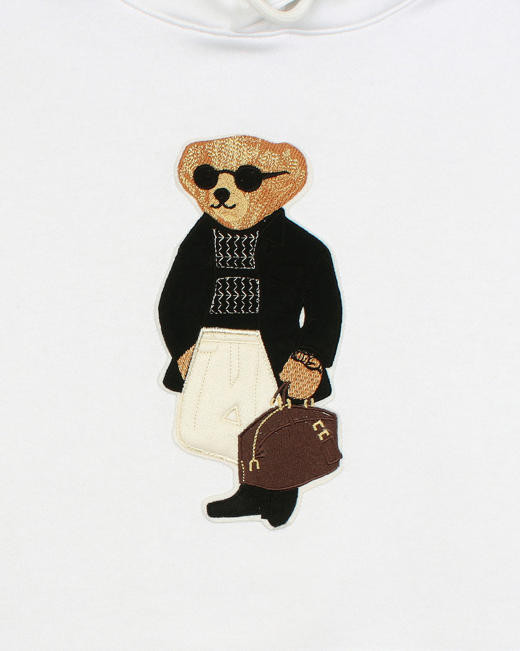 Premium Men's Bear Hoddie - White