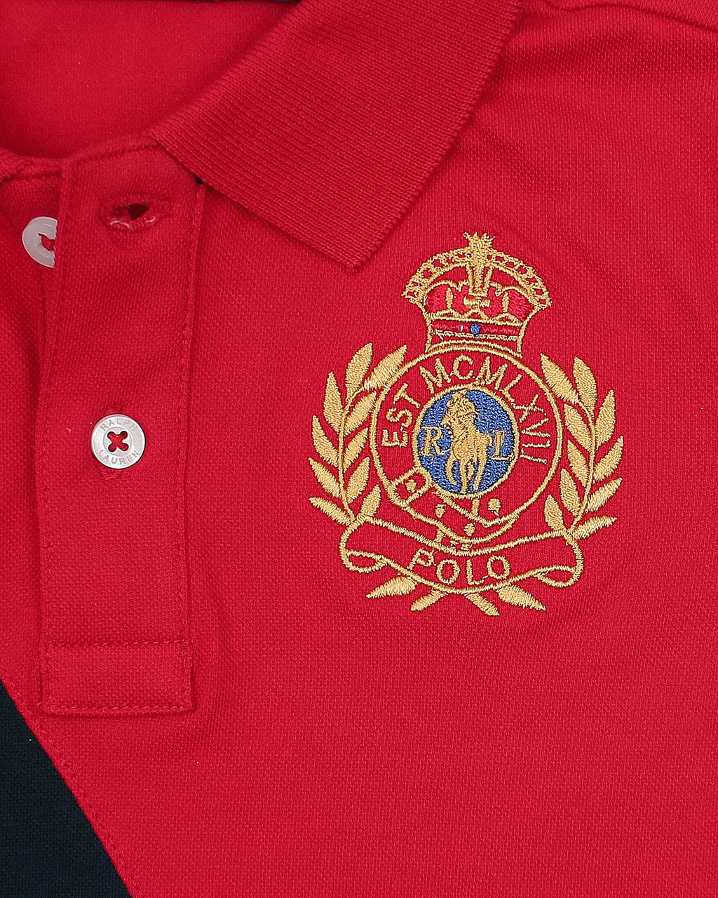 Premium Kids Motive Sig Panel Polo - Red