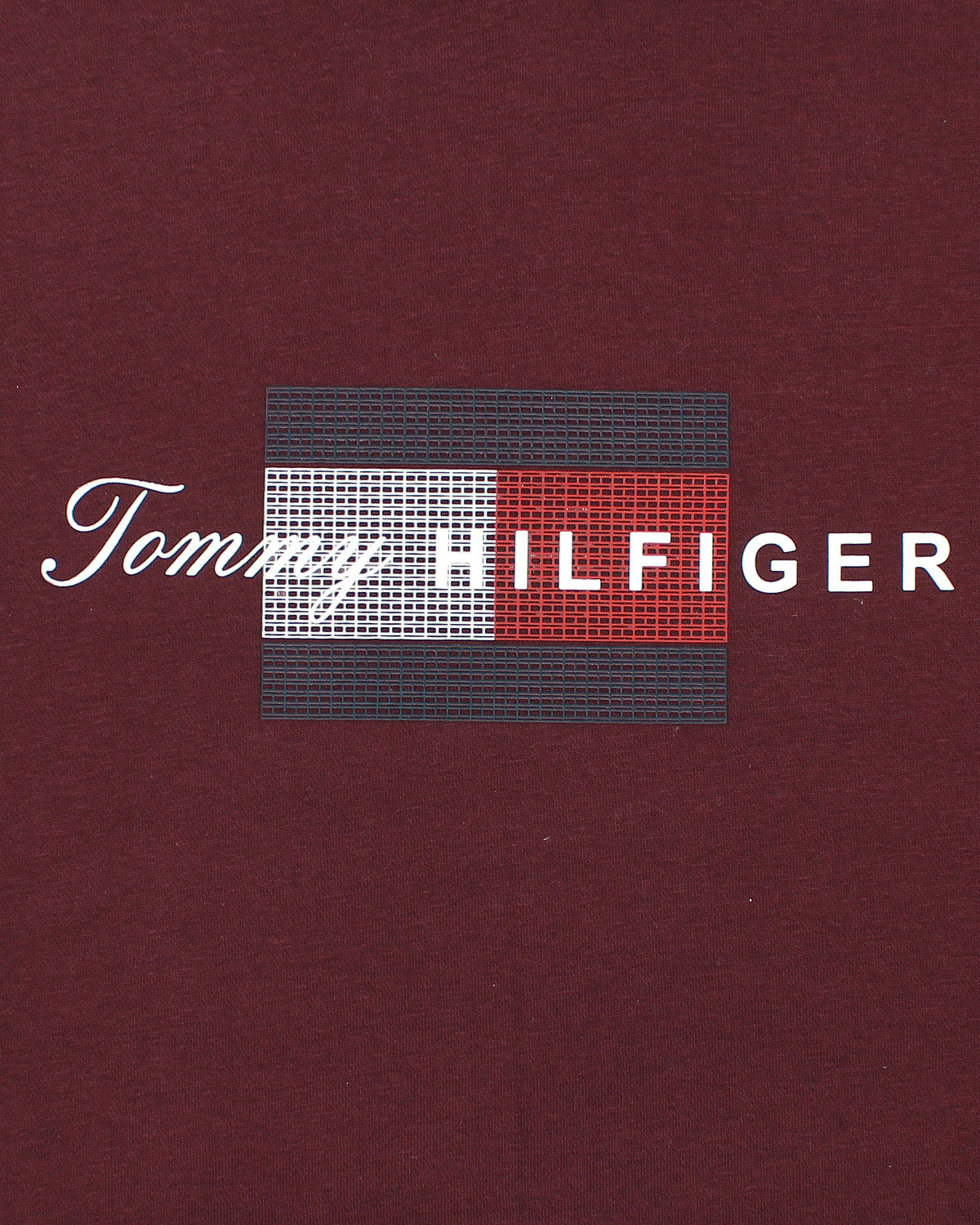 Men's Relax Fit TH Flag Hoddie - Maroon