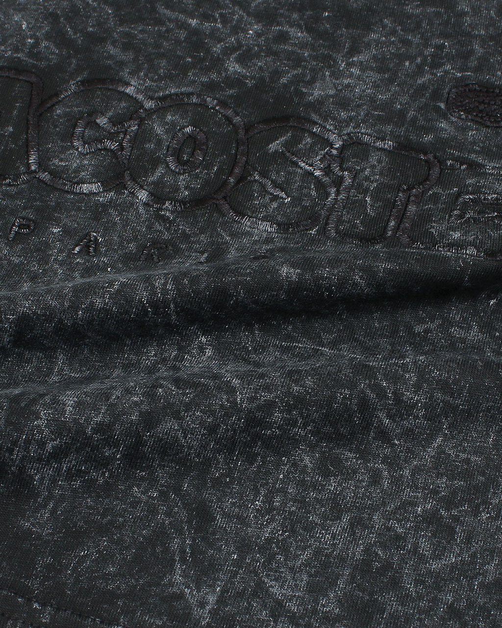 Lac. Baby Girl Acid Wash Cropped T-Shirt - Black