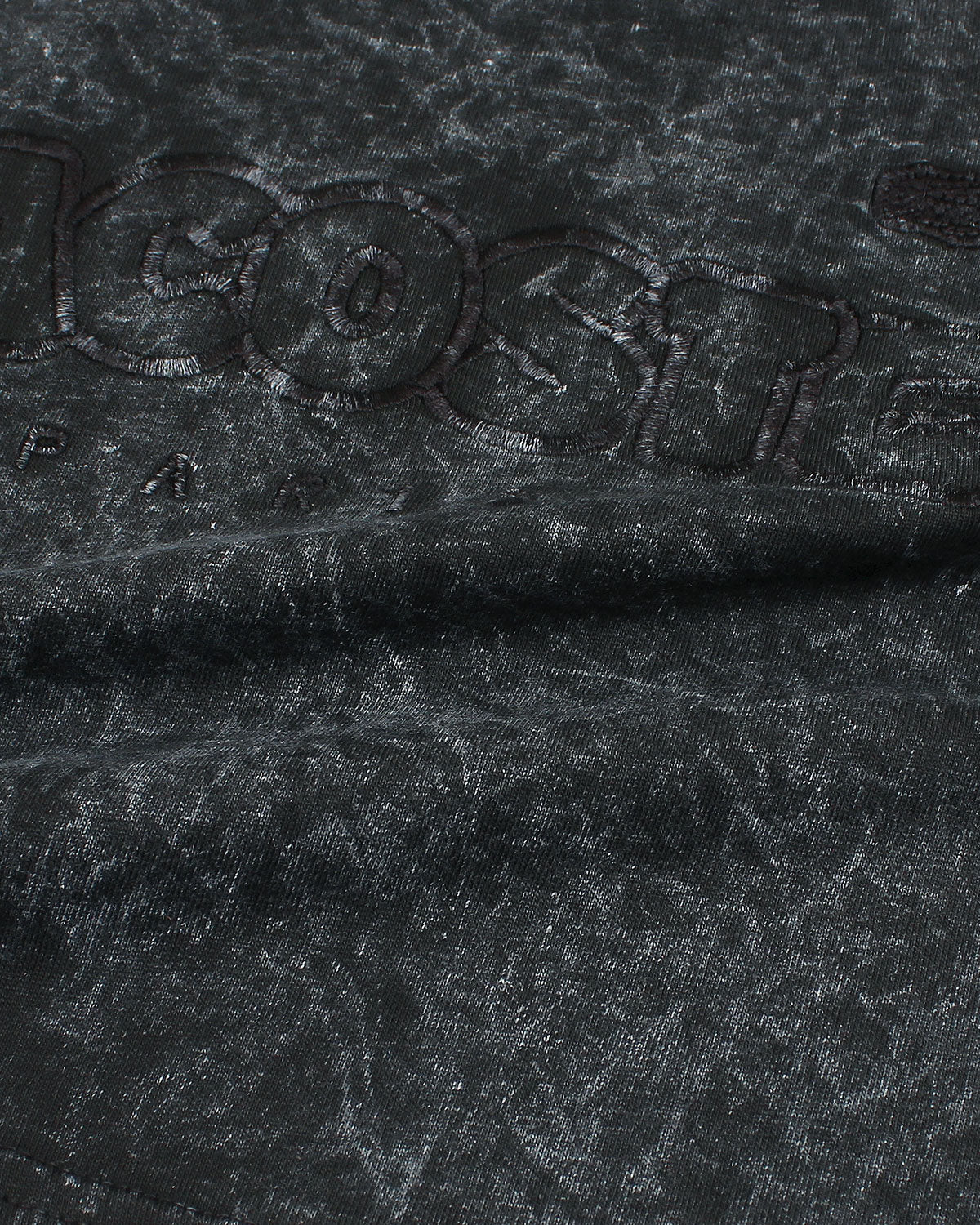 Lac. Baby Girl Acid Wash Cropped T-Shirt - Black