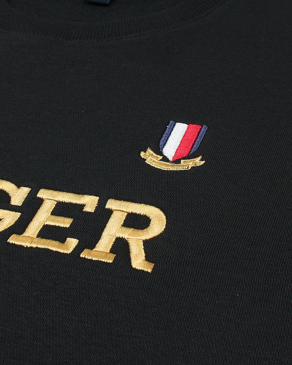 Premium Mens Flag Tommy Sweat - Black