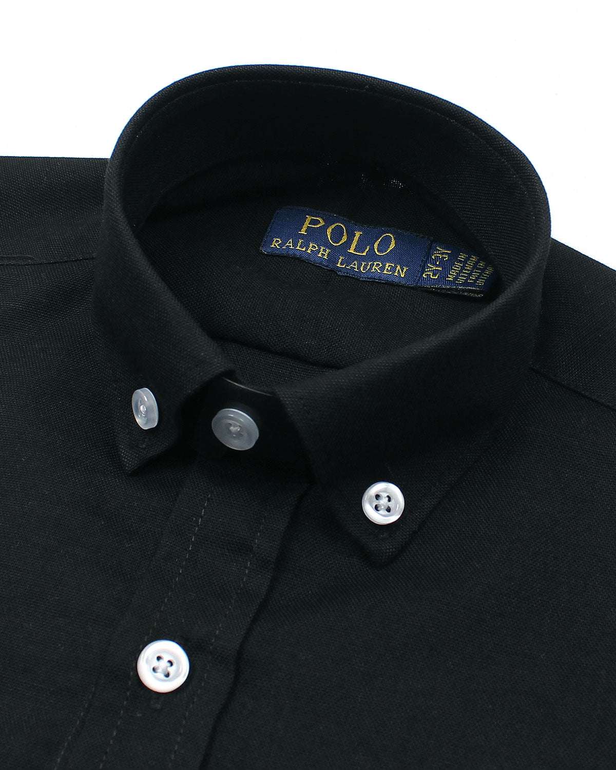 Kids Button Down Oxford Shirt - Black