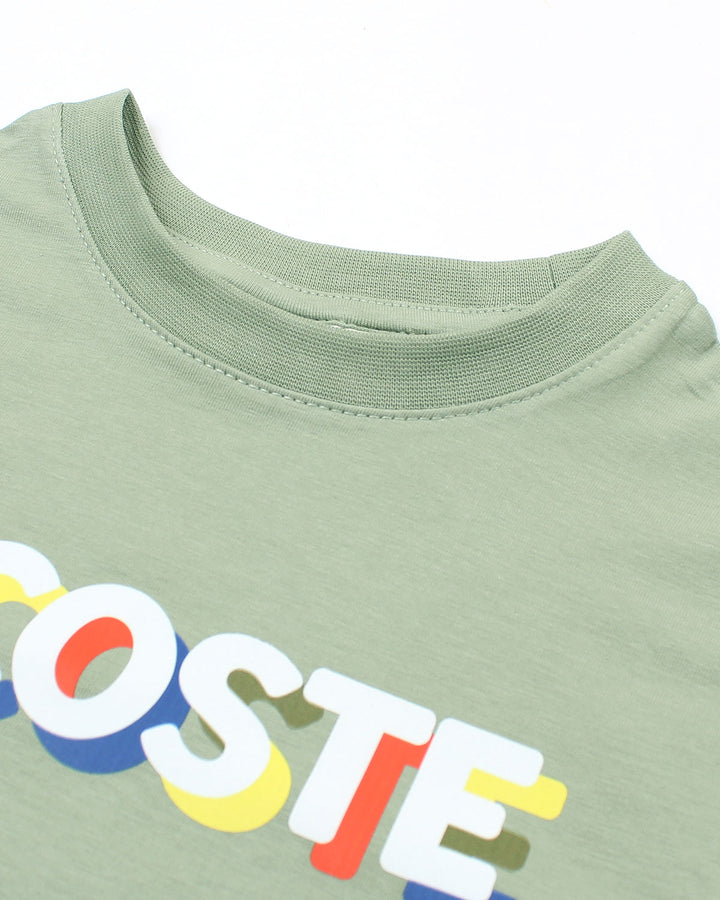 Kids Lac. Multi Logo T Shirt - C Green