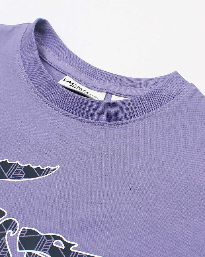 Baby Girls Croc. Oversized T Shirt - Lilac