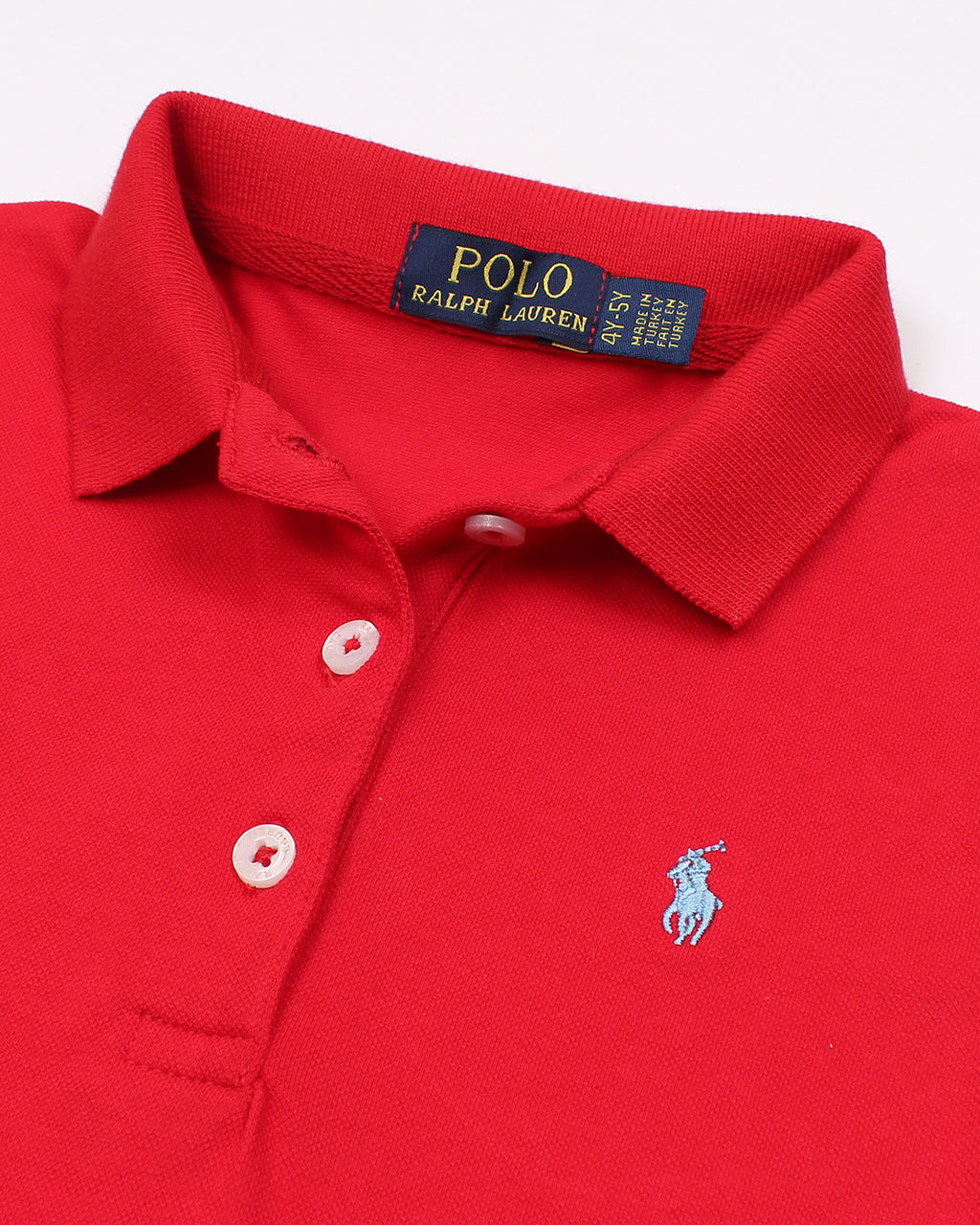 Premium Baby Girl R-L Polo Dress - Red