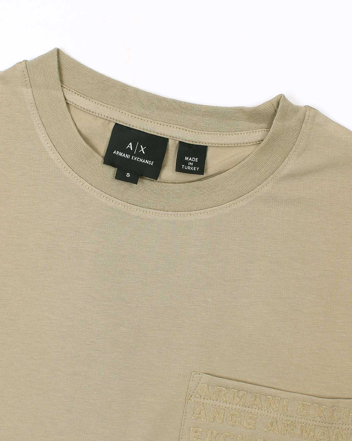 Men's Pocket A-X T Shirt - Beige