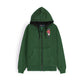Premium Kids’ Bear Zip-Up Hoodie – Forest Green