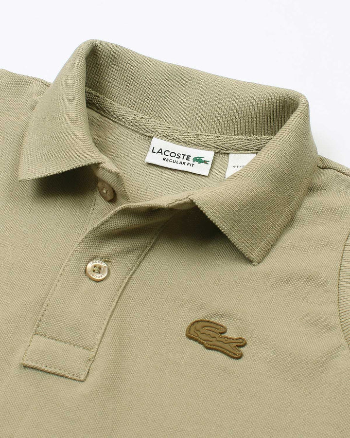 Premium Baby Girl Lac. Polo Shirt - Beige