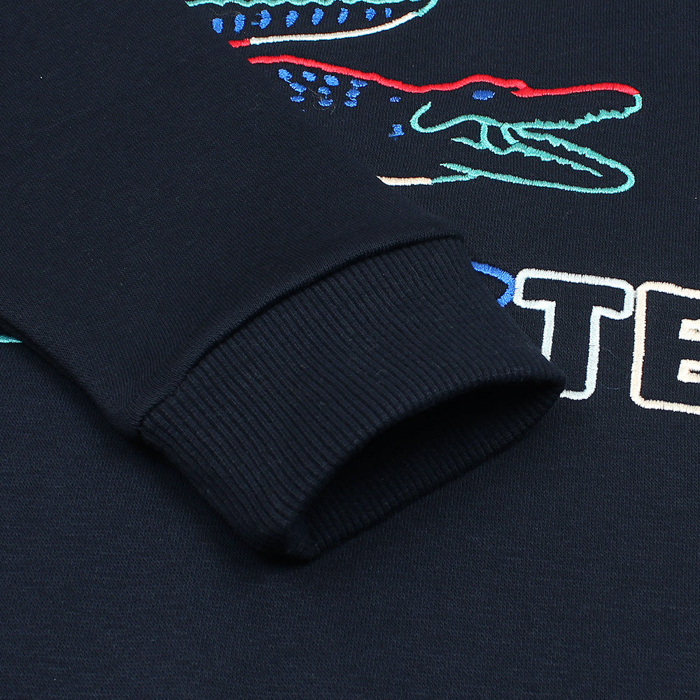 Kids Lac. Embraided Sweatshirt - Navy Blue