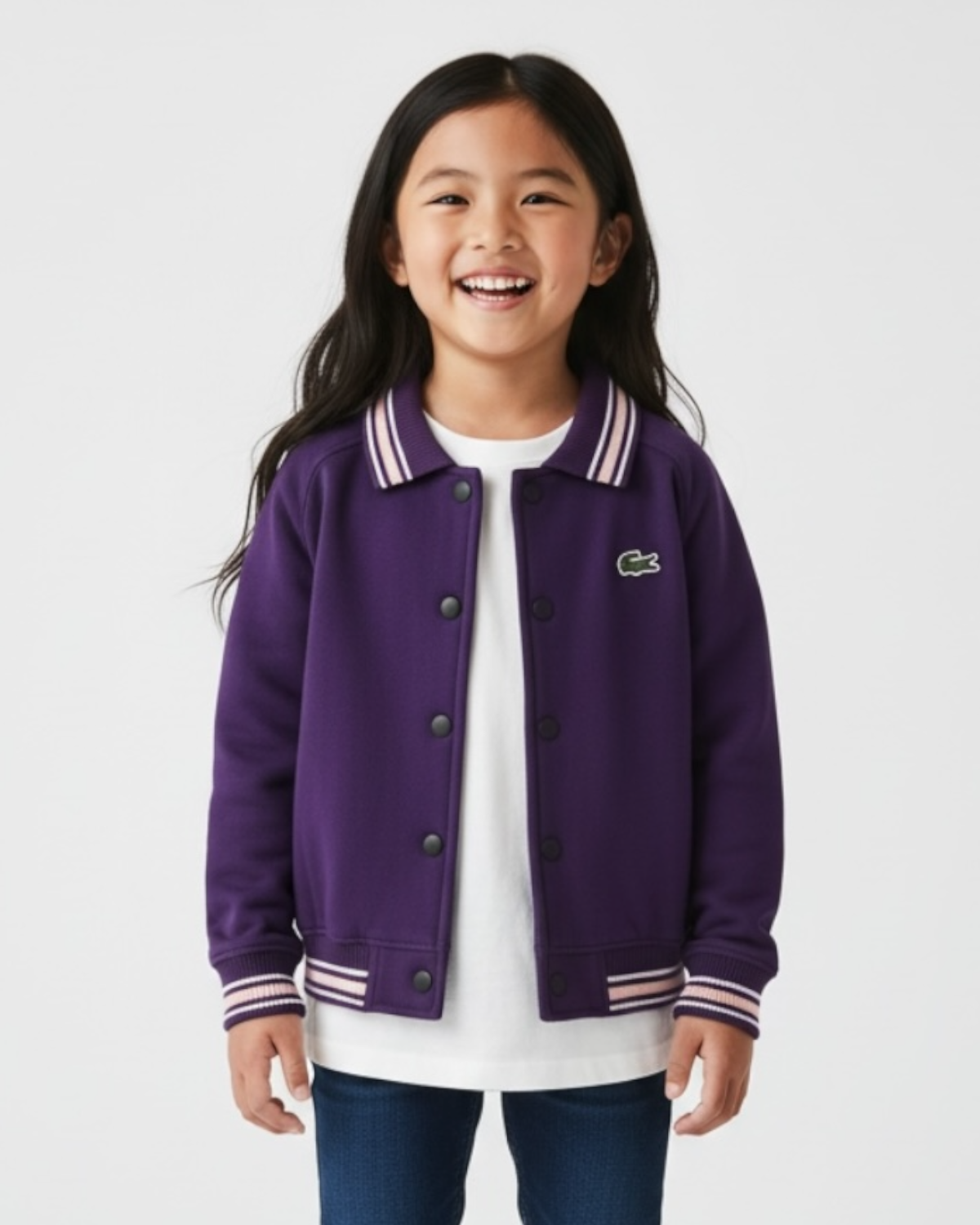 Kids Classic Baseball Jacket - Purple