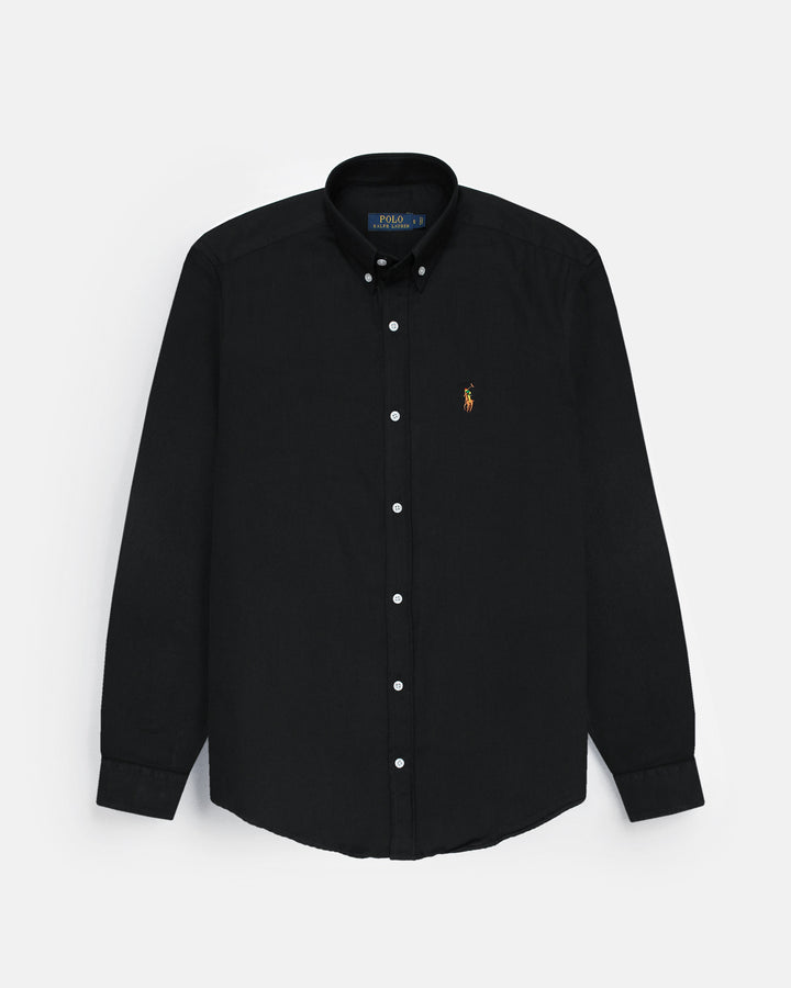 Premium Iconic Men Oxford Shirt -  Black