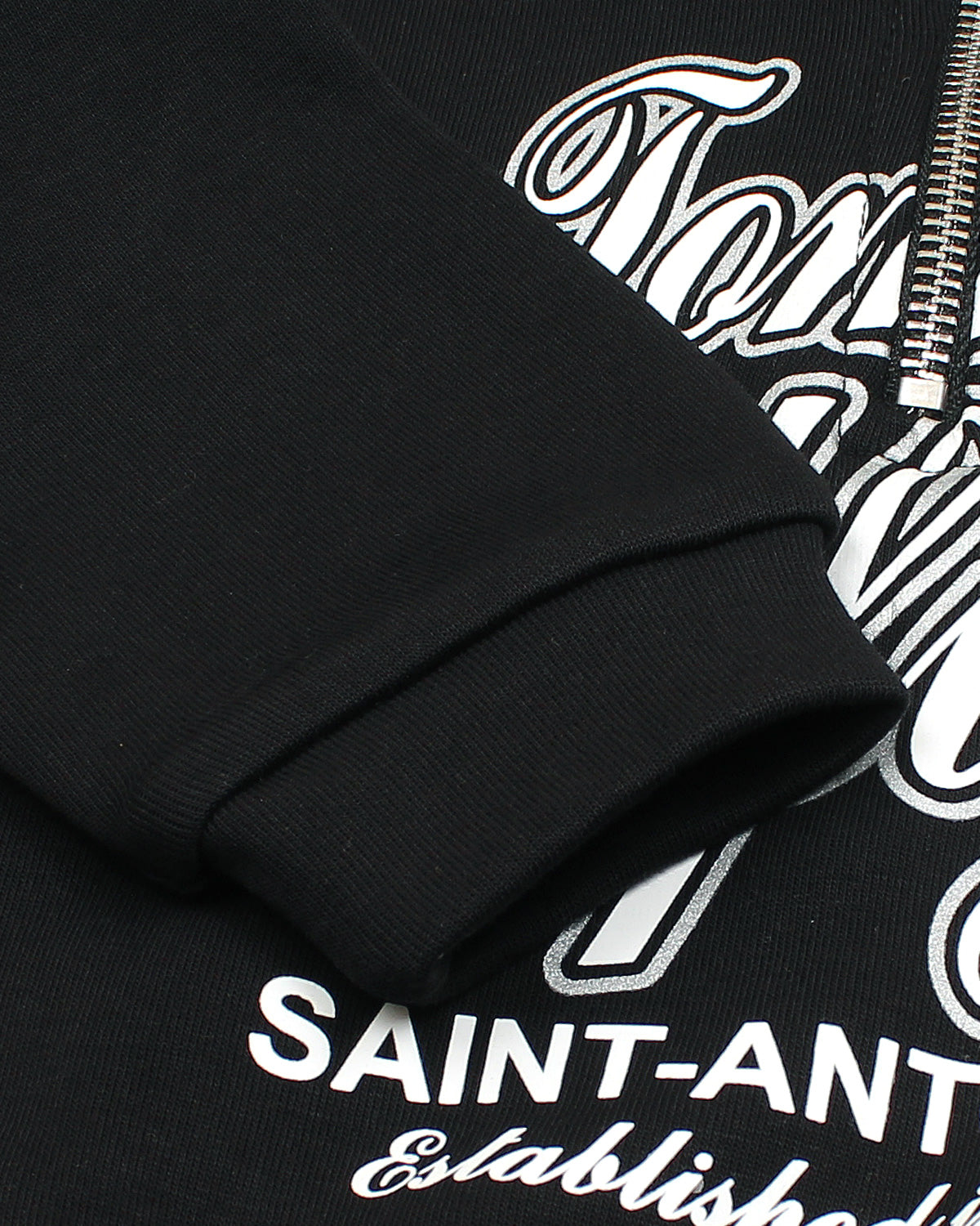 Baby Girls High Neck Tracksuit - Black