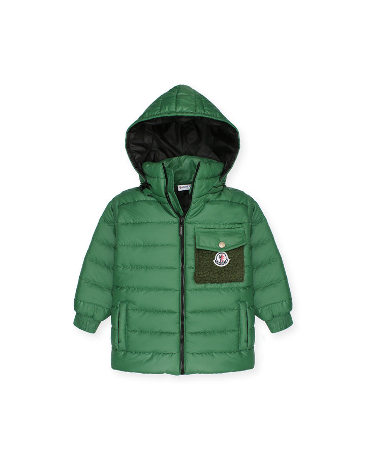 Kids Mon. Puffer Hooded Jacket - Green