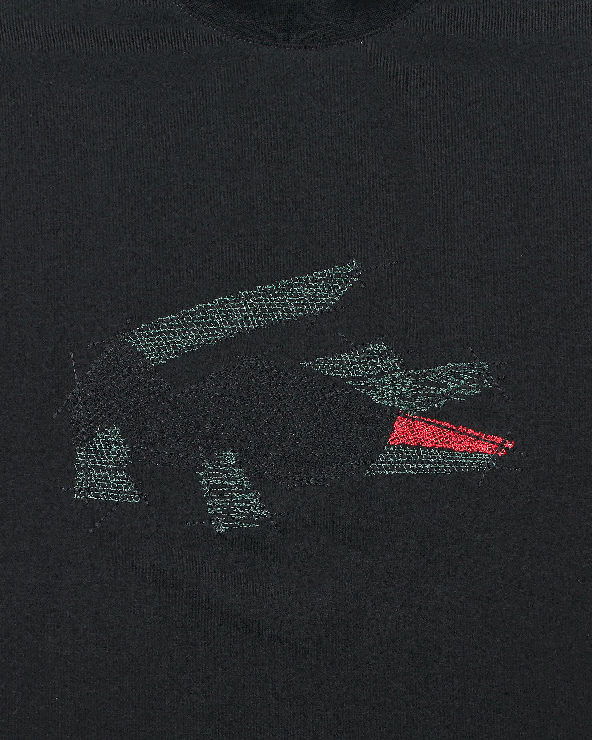 Men's Oversize Croc Lac. T Shirt - Black