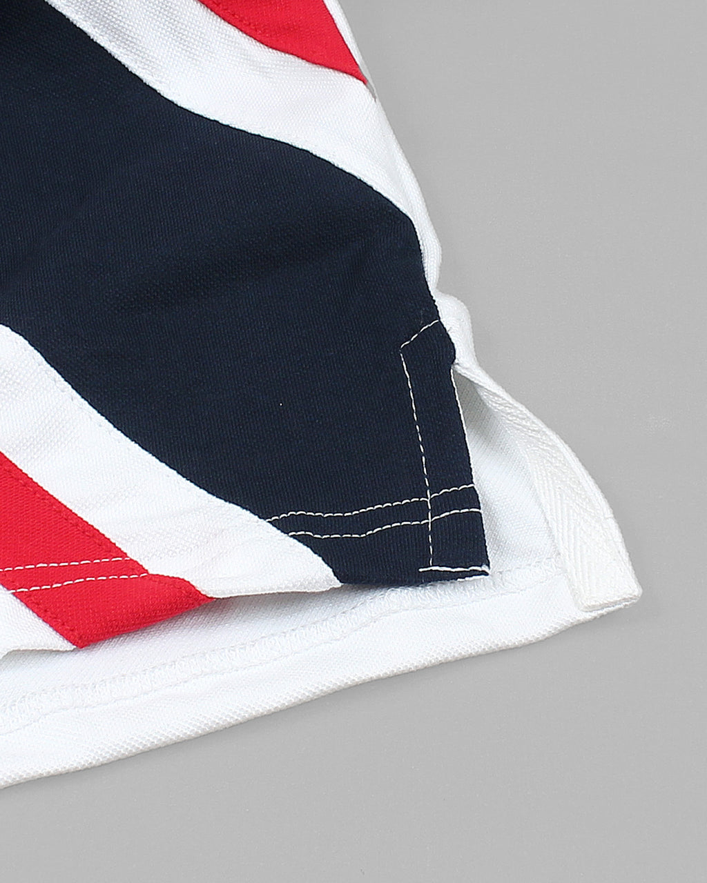 Iconic Tommy Stripe Polo - White