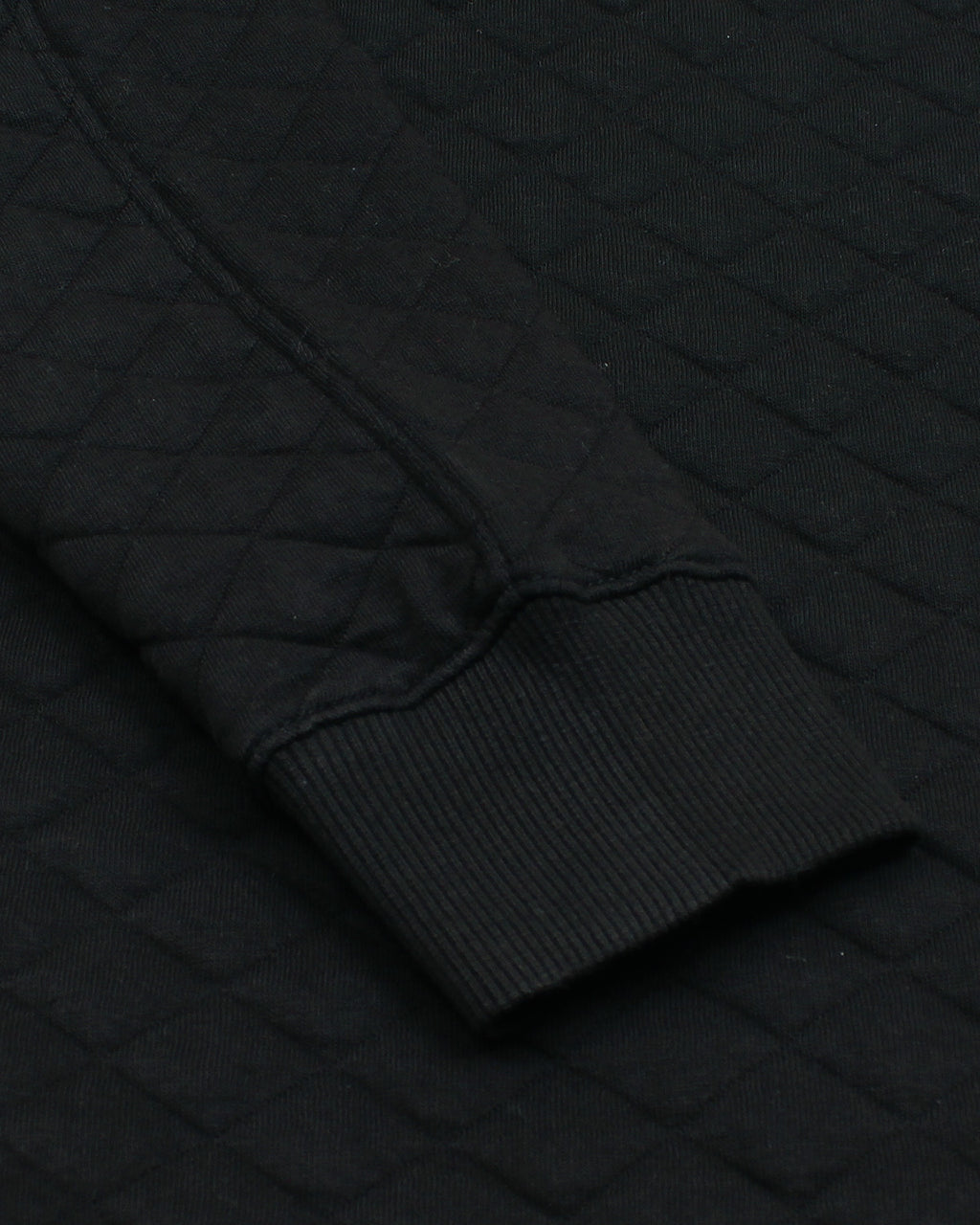 Premium TH Quilted Button Up Men's Sweat - Black