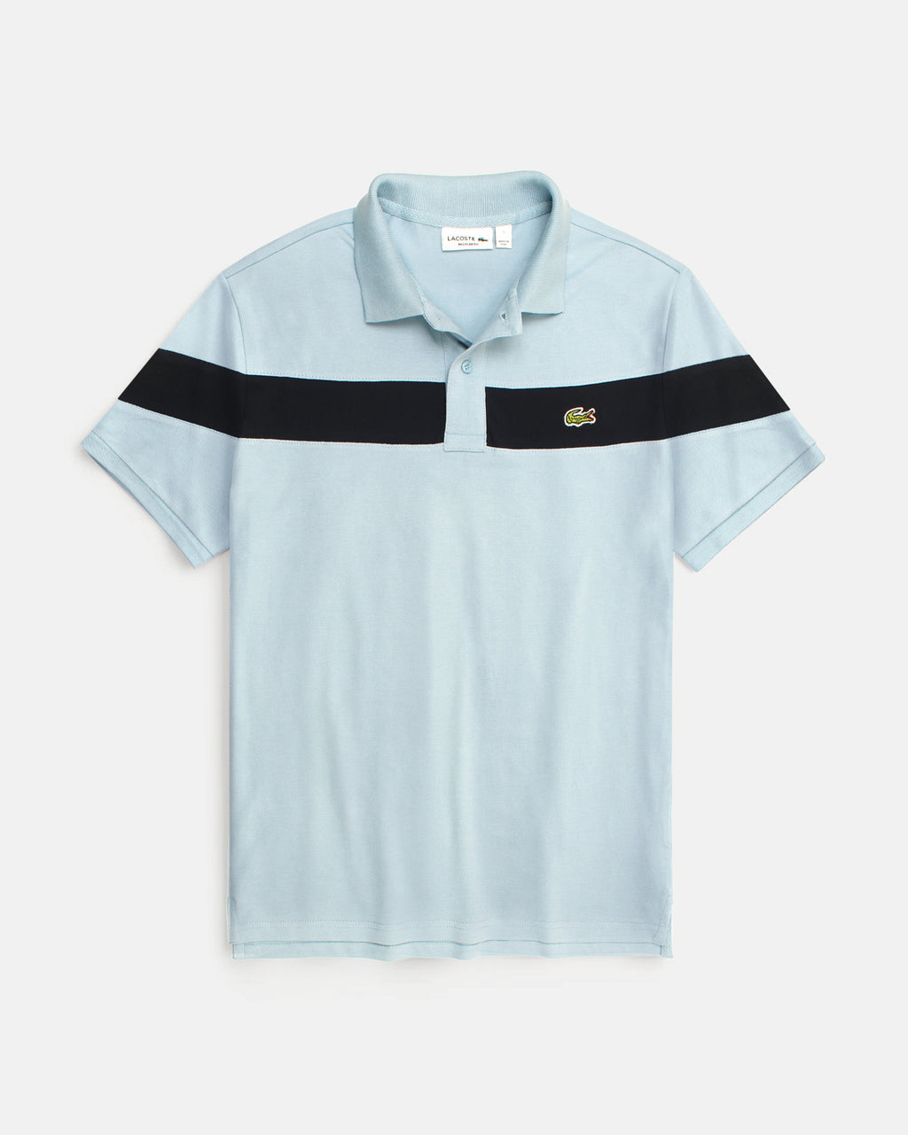 Men's Lac. Contrast Polo Shirt - Sky Blue
