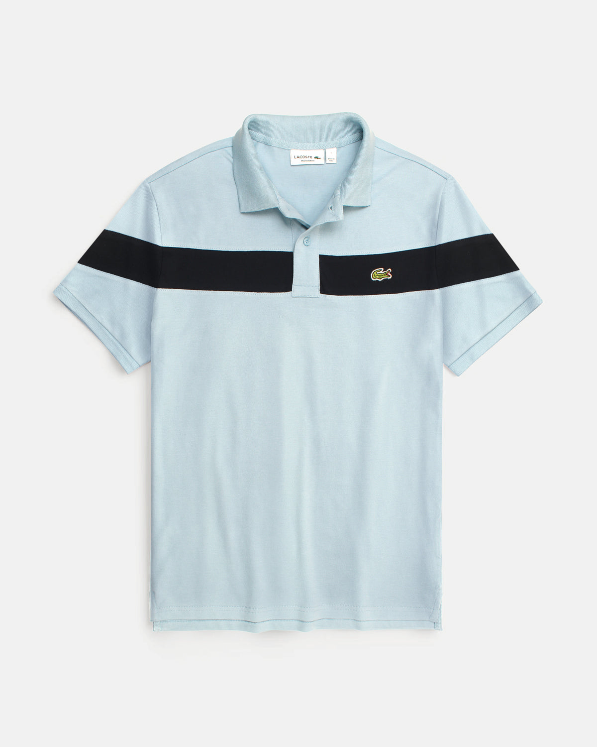 Men's Lac. Contrast Polo Shirt - Sky Blue