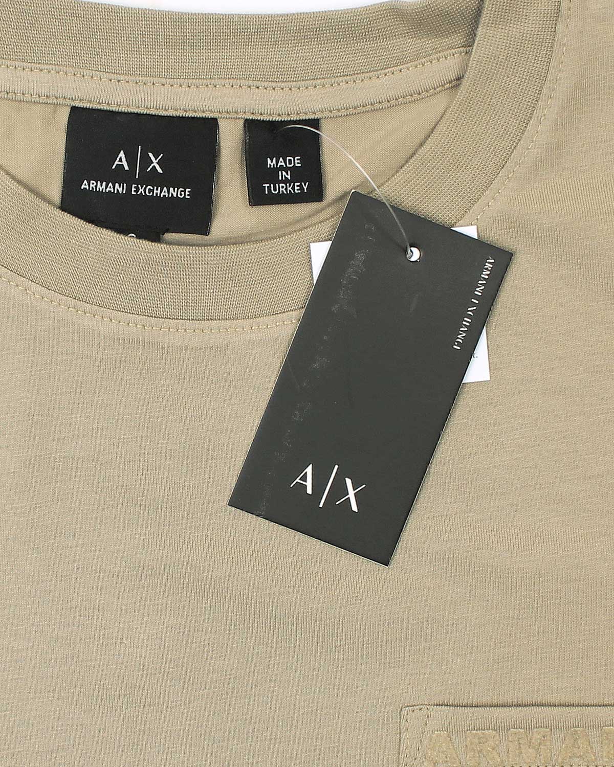 Men's Pocket A-X T Shirt - Beige