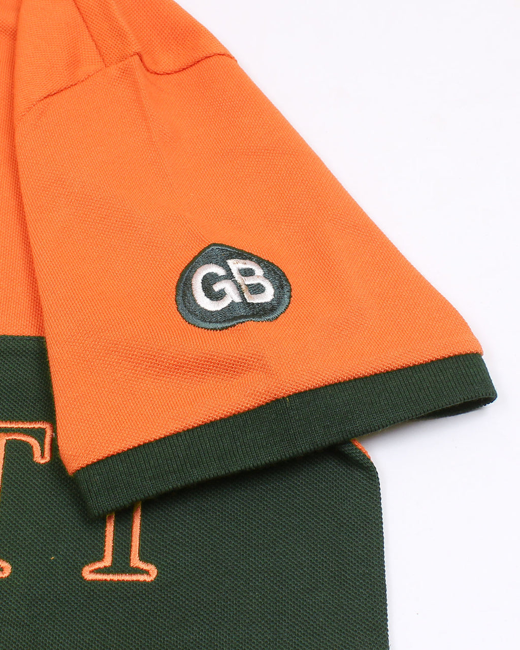 Premium Men Contrast Panel Polo - Orange