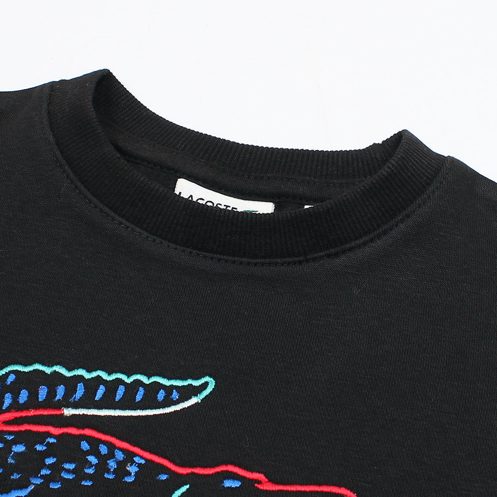 Kids Lac. Embraided Sweatshirt - Black
