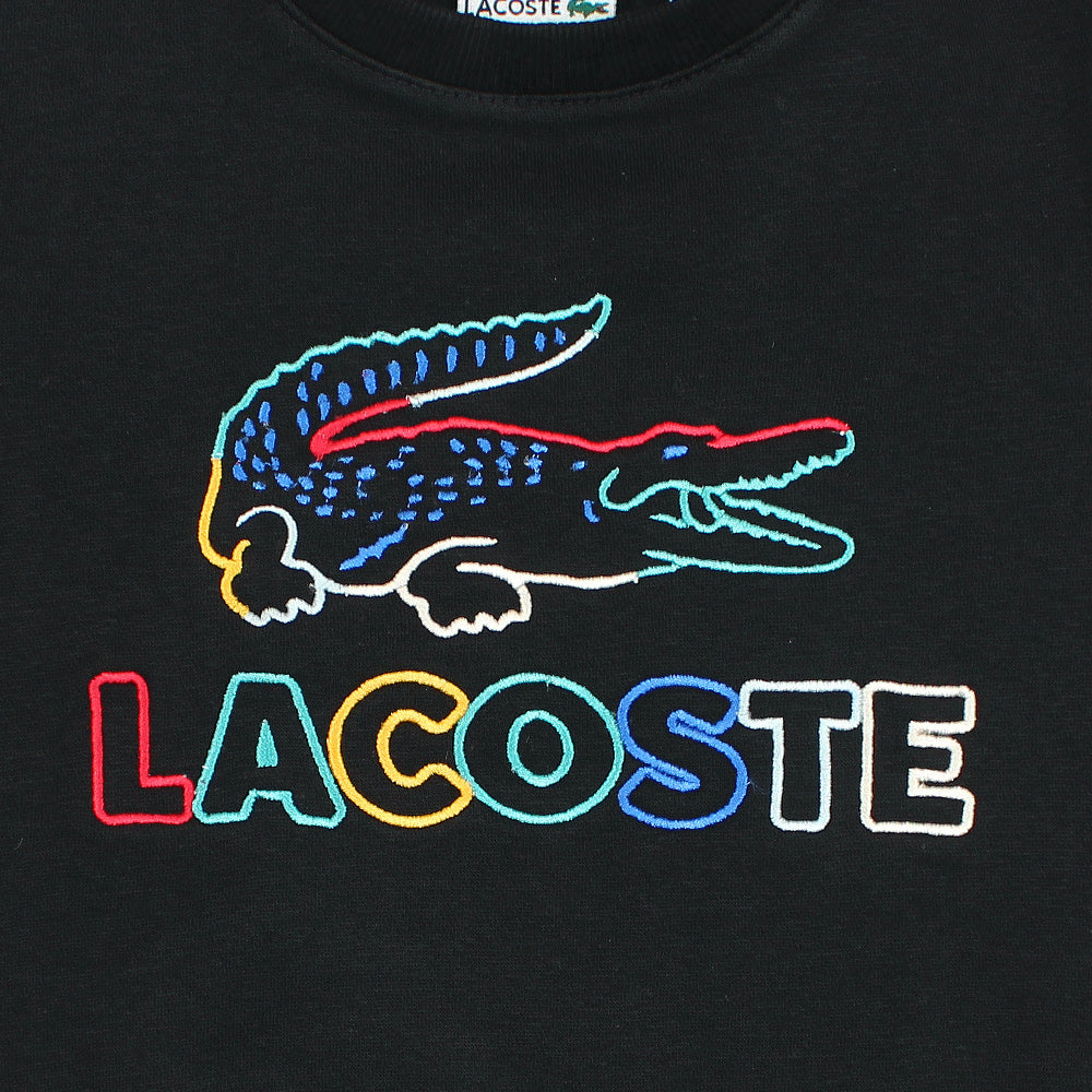 Kids Lac. Embraided Sweatshirt - Black