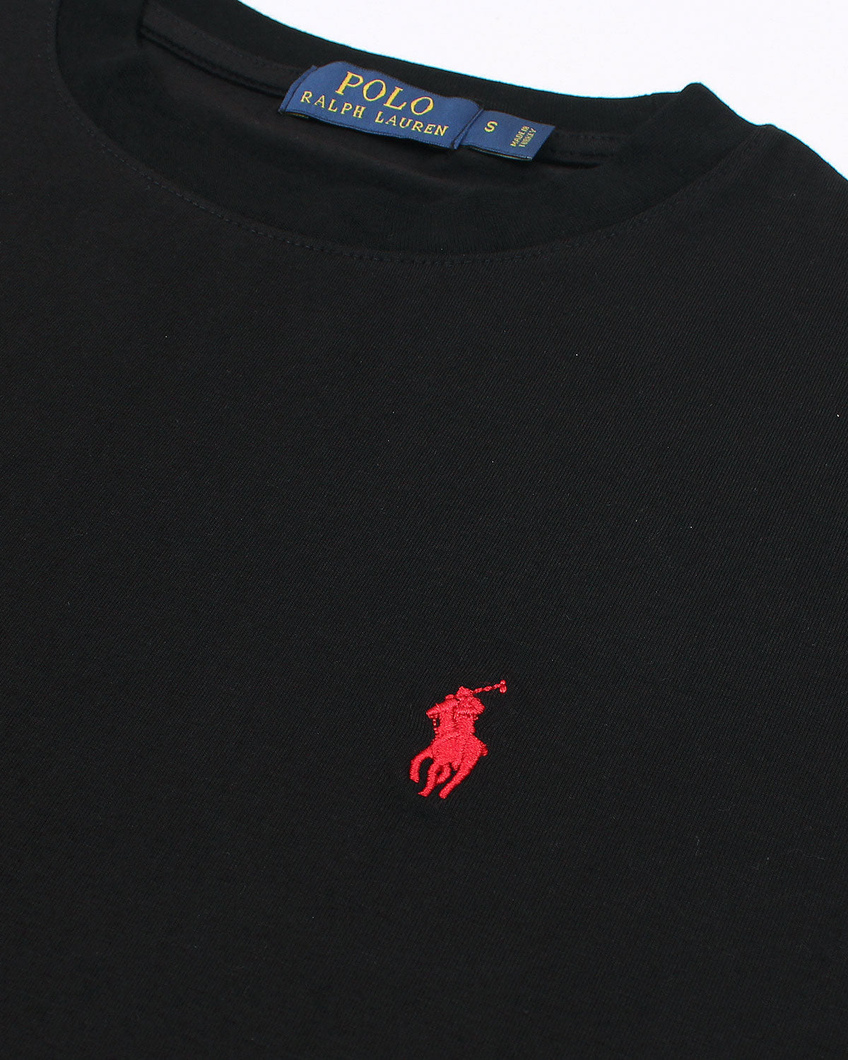 Iconic Basic Red Pony Modal T Shirt - Black