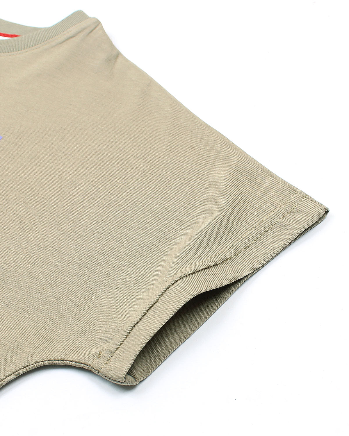 Baby Girls Cropped Tom. T Shirt - Beige