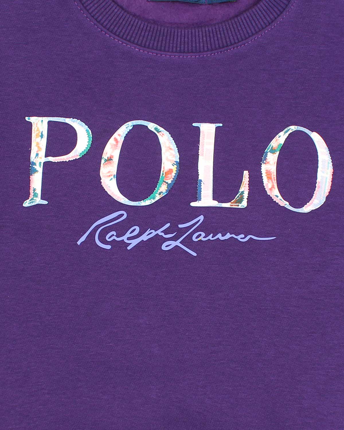 Premium Baby Girls Flowered Sweat - Purple