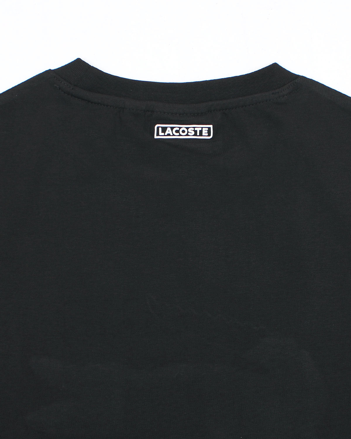 Men’s lac. Iconic Crocodile Print T Shirt - Black