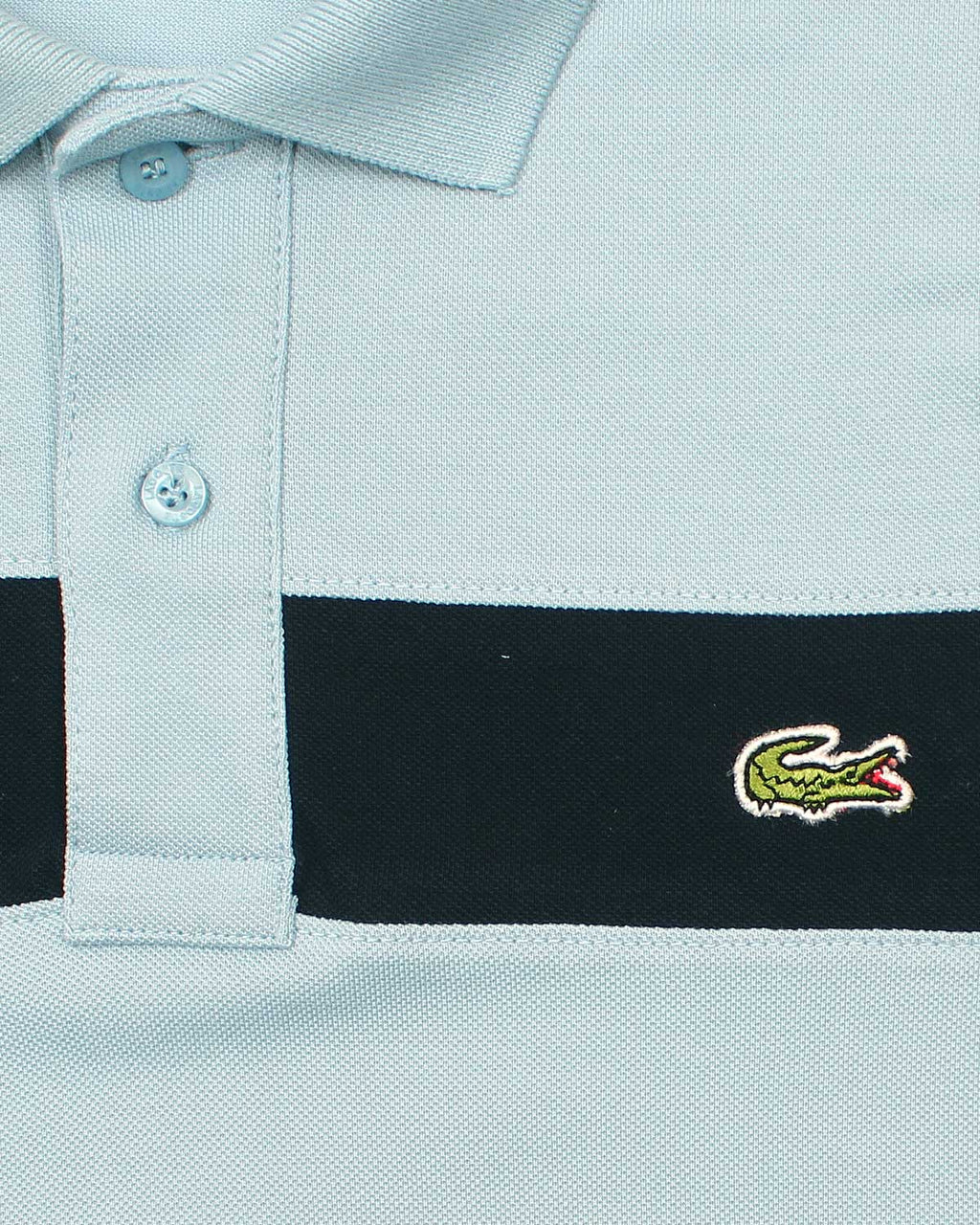 Men's Lac. Contrast Polo Shirt - Sky Blue