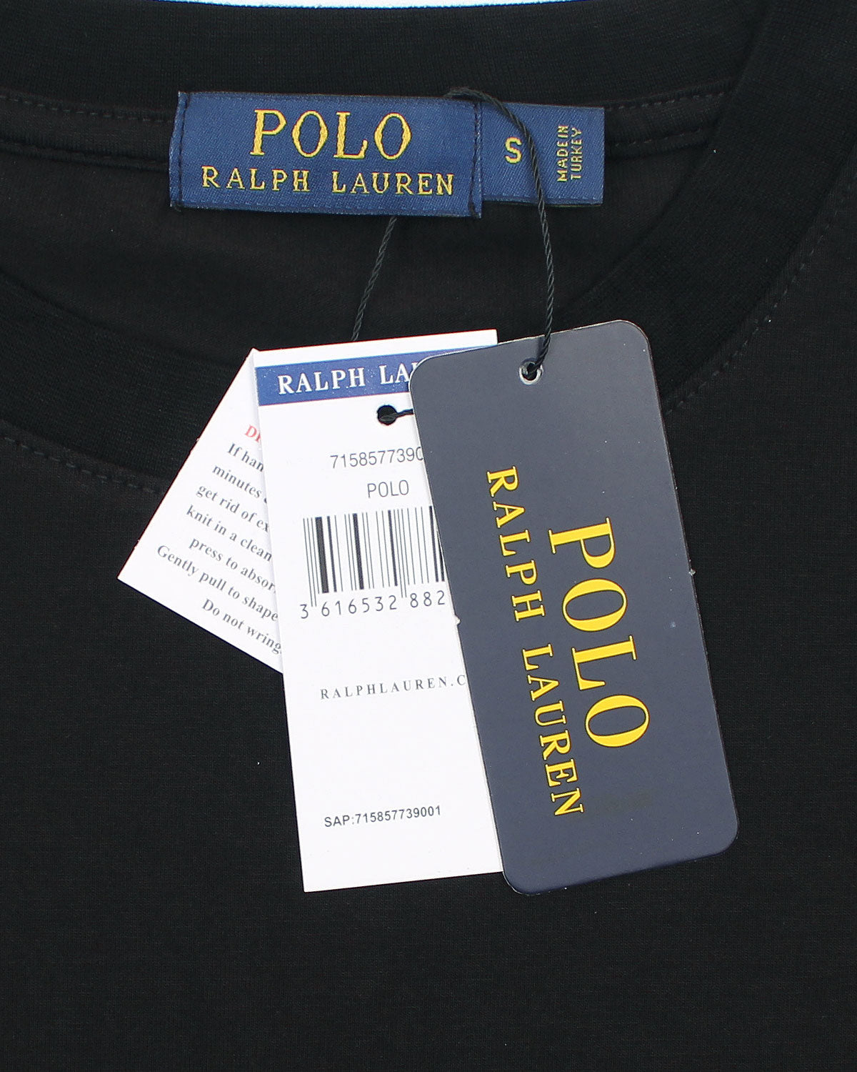 Iconic Basic Red Pony Modal T Shirt - Black