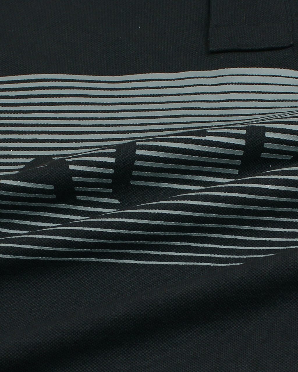 Exclusive HKT Men’s Striped Panel Logo Polo - Black