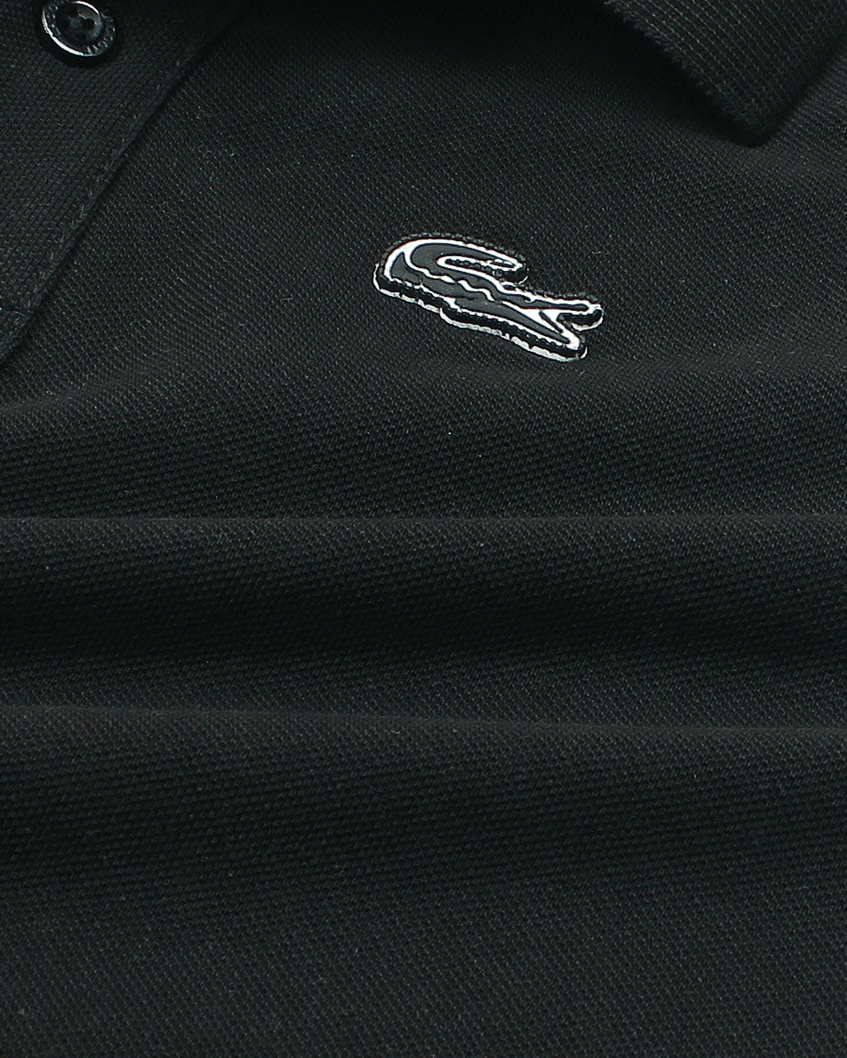 Premium Baby Girl Lac. Polo Shirt - Black