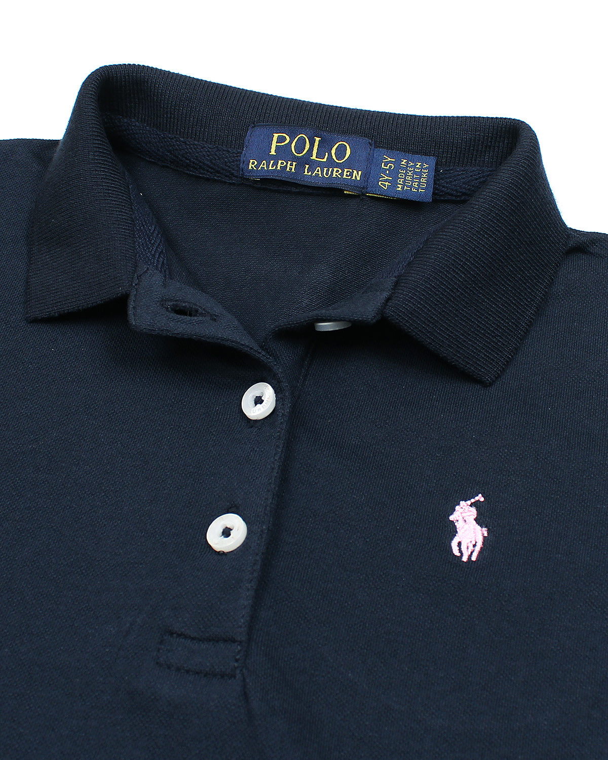 Premium Baby Girl R-L Polo Dress - Navy Blue
